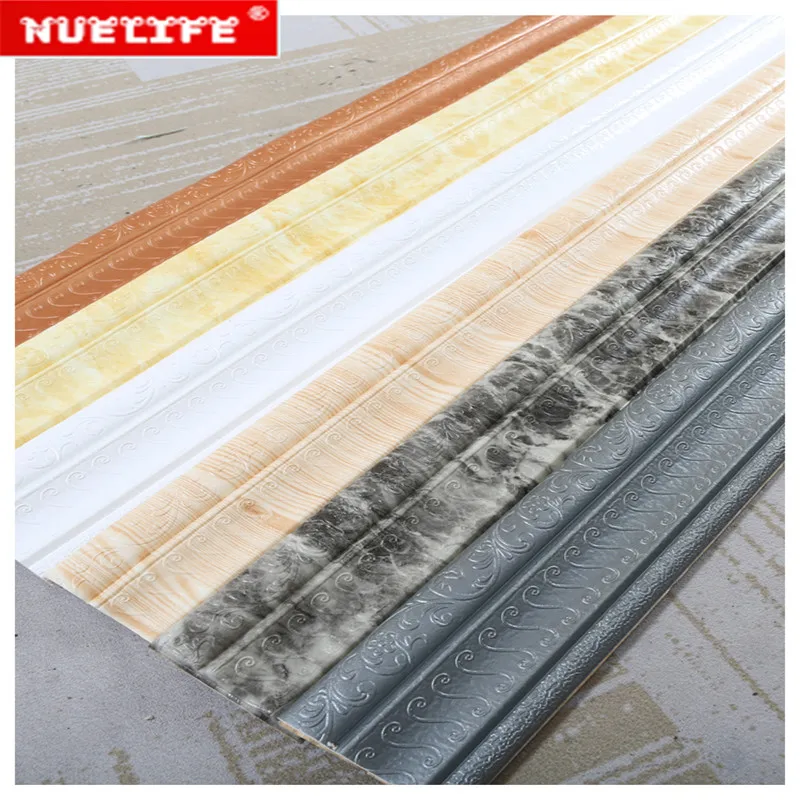 3d foam wall strips skirt waist line ceiling waterproof moisture-proof skirting sticker | Дом и сад