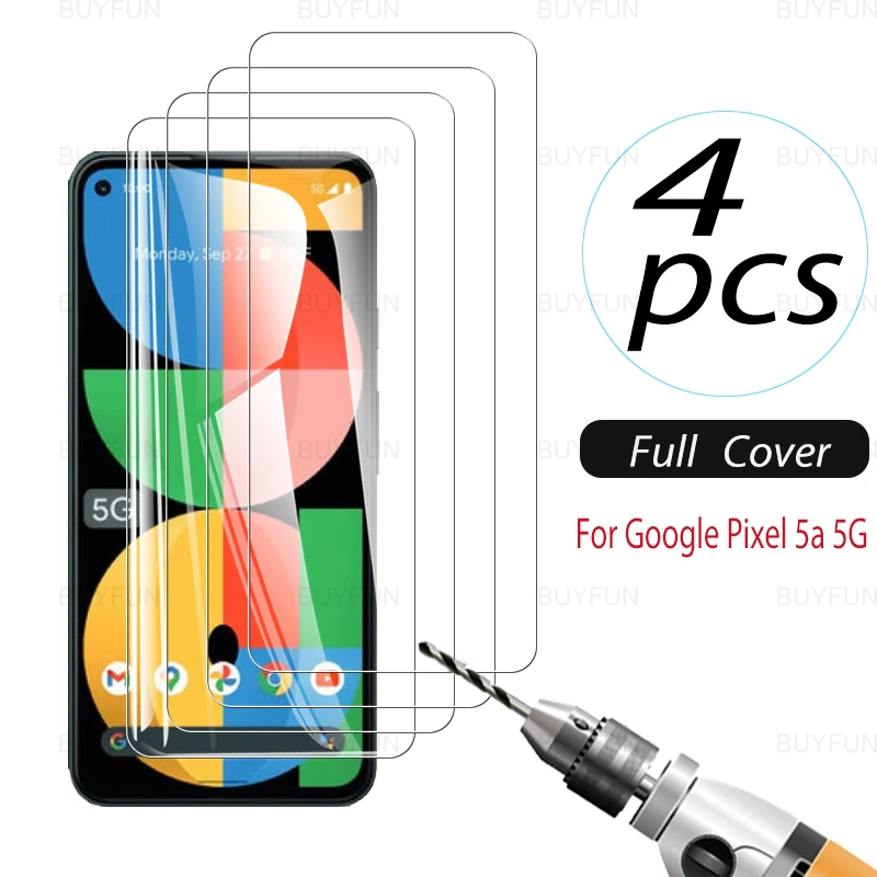 

For Google Pixel 5a 5G 6.34inch 4PCS Screen Protector Tempered Glass For Google Pixel 5 A 5A 5G Pixel5a Safety Protective Film