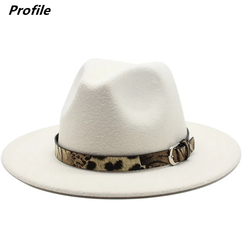 

Фетровая шляпа в стиле хип-хоп, с кожаной цепью