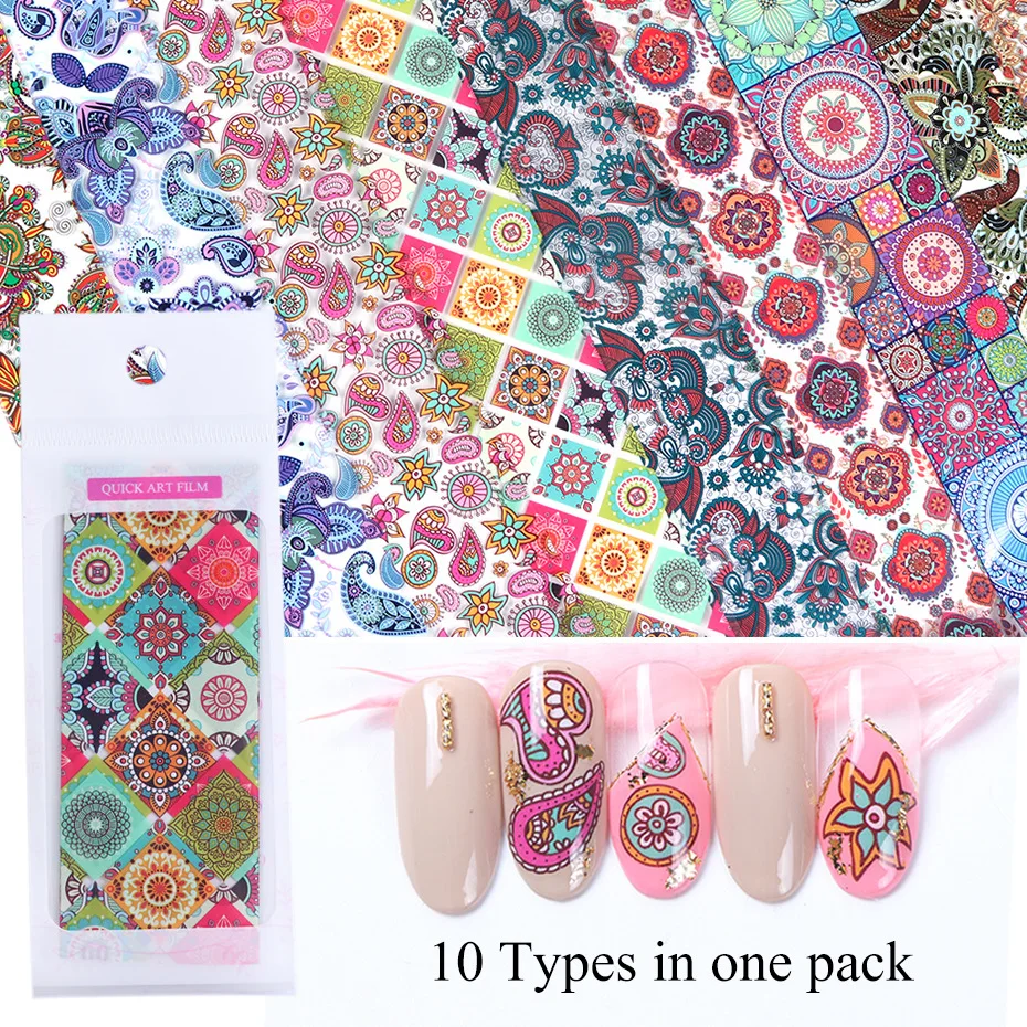 

300set/lot Mix Styles Eco-Friendly Material Nail Stickers 20x4cm Transfer Star Retro Painting Nail Art Supplies HA1838