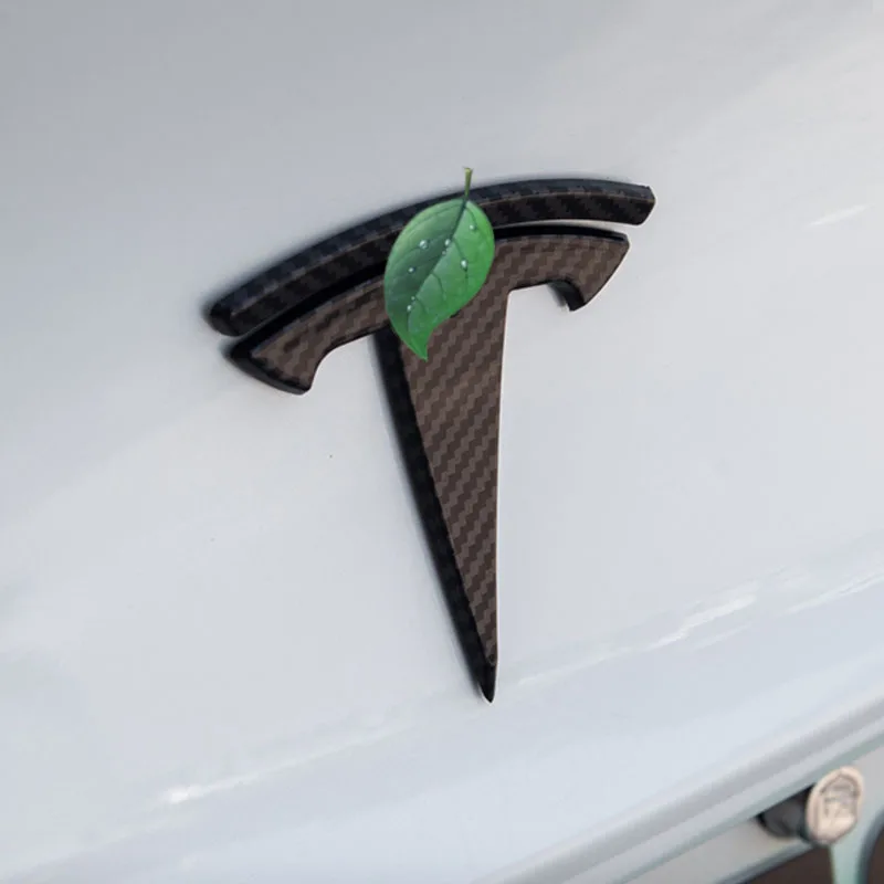 

Car Logo Sticker for Tesla Model 3 ABS Front Rear Logo Stickers Steering Wheel Stickers Car Modification Accessories