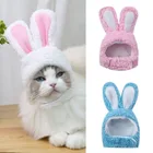 Смешная собака Кот кепки теплый плюш шапка с заячьими ушами на Новый Год Вечерние Рождественское украшение для волос для косплея аксессуары реквизит для фотосессии