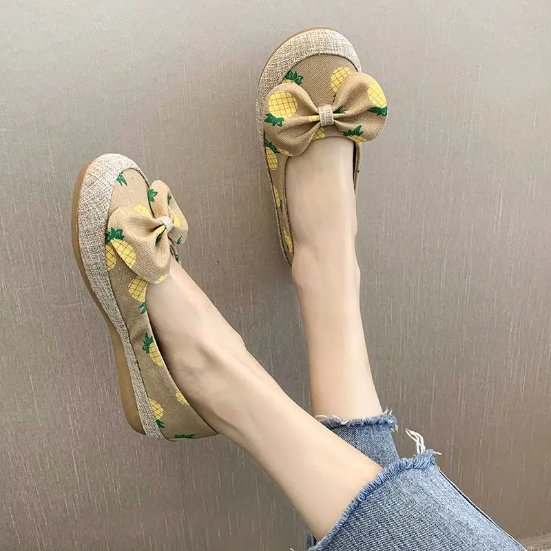 Cresfimix/женский милый светильник Удобные лоферы без застежки с бантом Модная