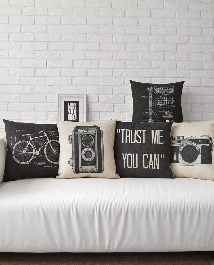 Поверьте мне вы можете Ретро велосипед рекордер гитара черный и белый массажер