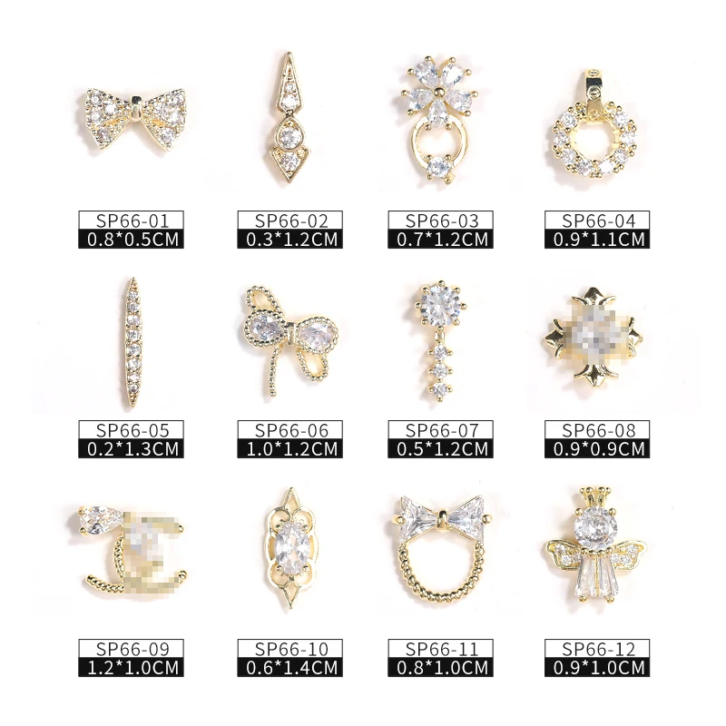 

New Alloy Nail Art Zircon Super Flash Rhinestone Light Luxury Top Design Nail Decoration Accessorie Diamond Strap Wholesale Tool