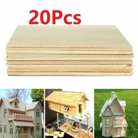 20 pieces100x100x1mm wooden board light board material can diy house ship airplane model toy craft