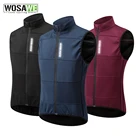 Мужской зимний теплый велосипедный жилет WOSAWE, теплая ветрозащитная Водонепроницаемая жилетка без рукавов для бега, светоотражающая одежда для горного велосипеда
