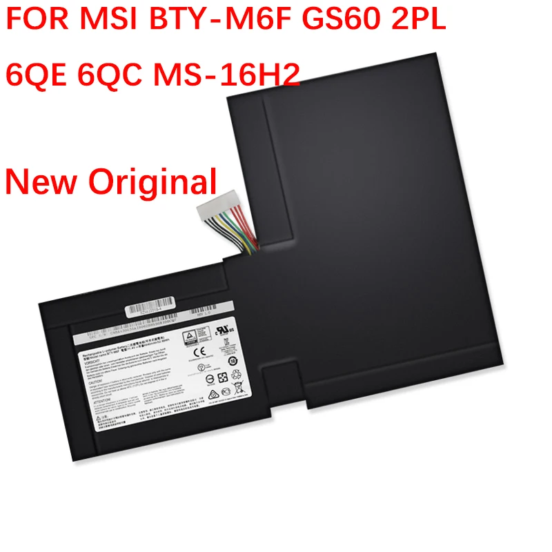 

BTY-M6F 4640mAh Laptop Battery For MSI GS60 MS-16H2 MS-16H4 2PL 6QE 2QE 2PE 2QC 2QD 6QC 6QC-257XCN Series 11.4V 52.89WH