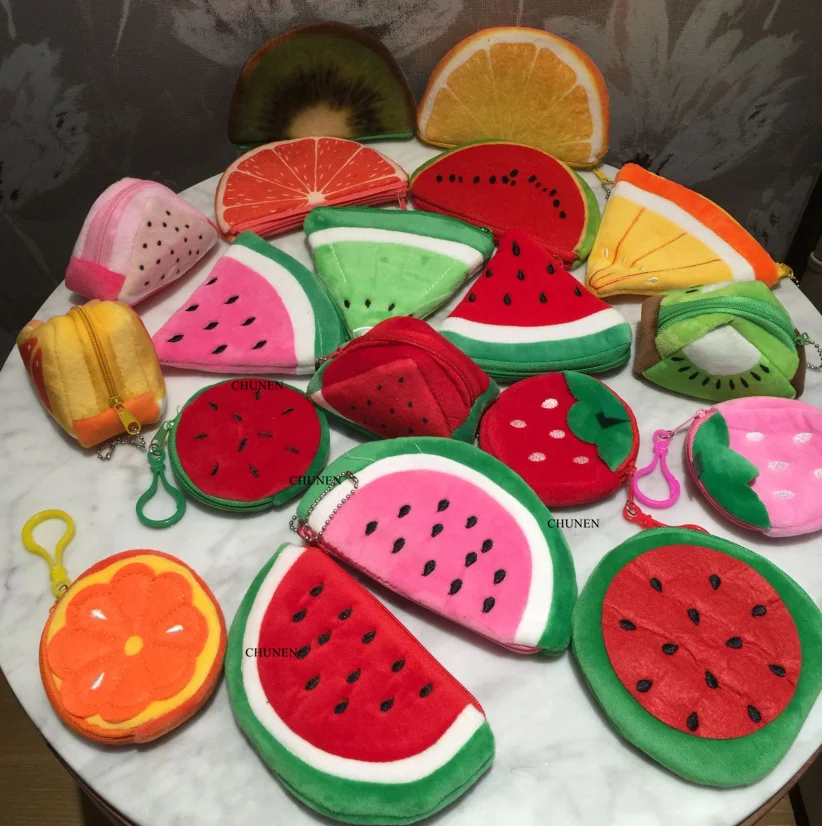 Мульти дизайн милые фрукты плюшевый Кошелек Игрушки 9 10 см игрушечный