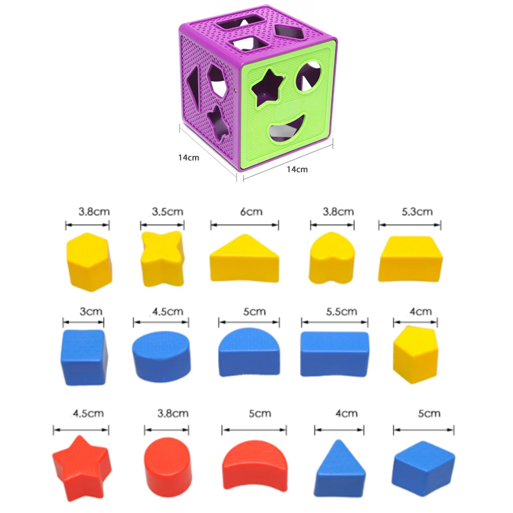 

Baby Blocks Shape Sorter Toy Childrens Blocks Includes 18 Shapes Color Recognition Toys Toddler Baby Toys Nesting Stacking Toys