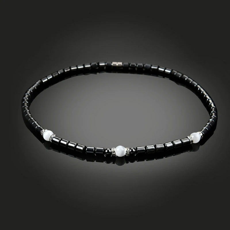 

Hematite Necklace With Magnetic Therapy For Healing Health Jewelry Beads Pearls 69HB