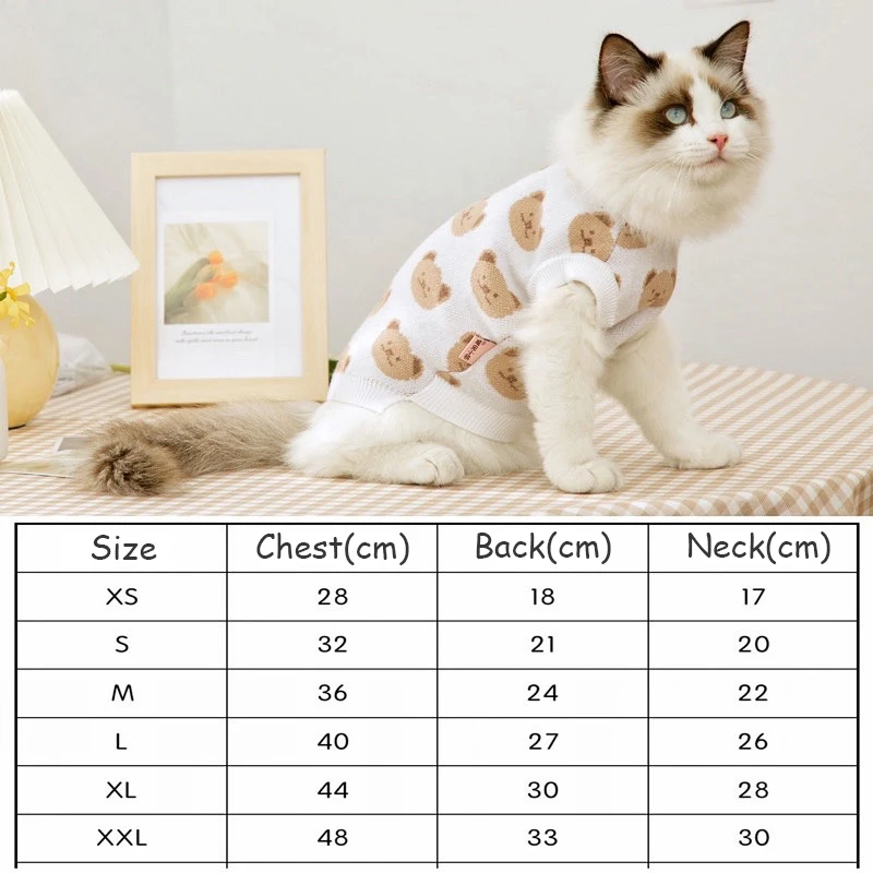 

Pet Dog Cat Sweater Clothing Winter Warm Turtleneck Knitted Cat Puppy Clothes Costume For Small Dogs Cats Chihuahua Outfit Vest