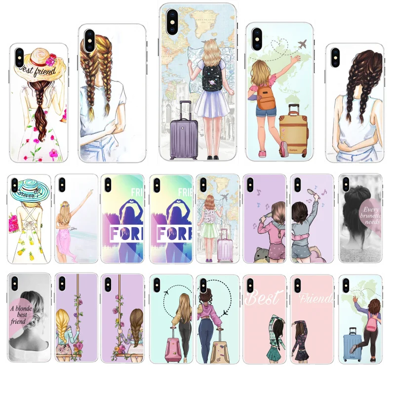 

BFF Travel Best Friends Phone Case For iphone 13 Pro Max Case For iPhone 12 11 ProMax XS MAX XR SE2 X Case