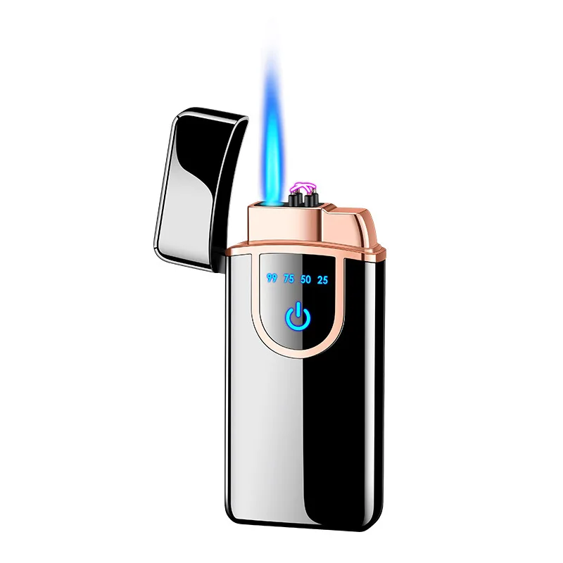 

TH790 gas electric two electric anti-touch USB charging lighter gas electric dual use inscription to send boyfriend