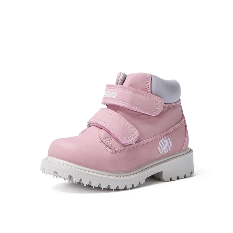 Детские ботинки из ПУ кожи унисекс водонепроницаемые с резиновой подошвой для