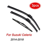 Щетки стеклоочистителя MIDOON передние и задние для Suzuki Celerio 2014-2018, стеклоочиститель для лобового стекла 21 + 14 + 12 дюймов