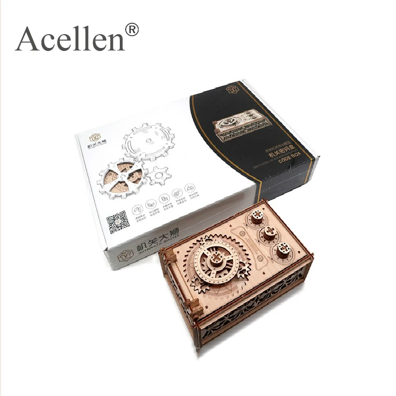 Творческие DIY детские 3D органная коробка с паролем деревянный пазл игра собрана