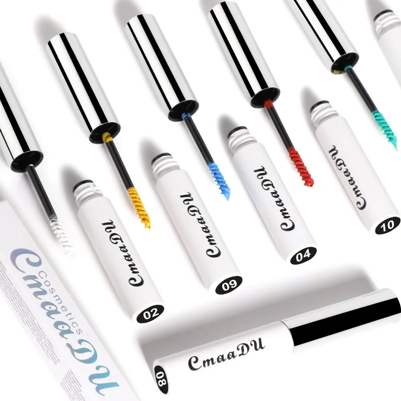 Брендовая 4D Очаровательная Удлиняющая Тушь для ресниц черные белые Зеленые