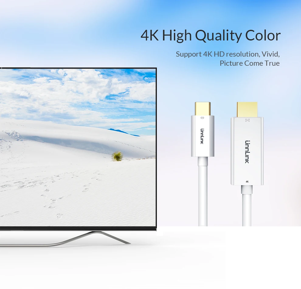 Кабель Unnlink USB C к DP 4K 60 Гц Type для DisplayPort Thunderbolt 3 MacBook Galaxy S10 S9 Dex P20 телефона ноутбука