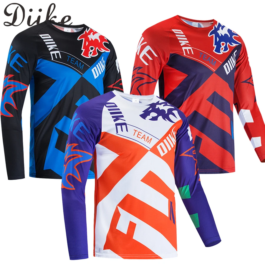 Спортивная одежда для горного велосипеда DIIKE черная длинная футболка мотокросса