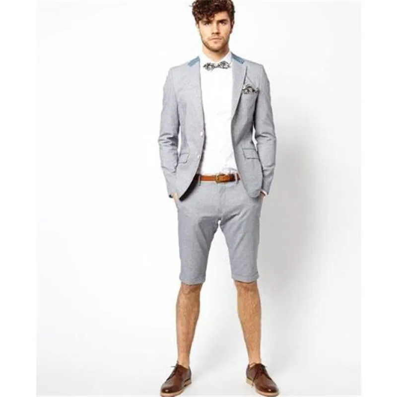 

New Arrival Notch Lapel Men‘s Light Grey Suits Custom Made Single Breasted Fashion Trendy Formal Wear Blazer 2 Pieces Skinny