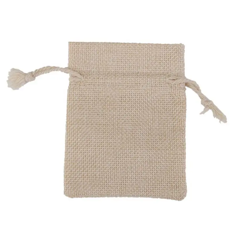 80 шт подарочные сумки для ювелирных изделий льняная Свадебная Джутовая сумка с