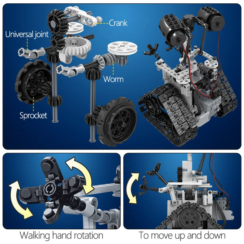 408PCS Creative high-tech RC Robot Kit Electric Building Block City Remote Control Intelligent Bricks Toys For Children | Игрушки и