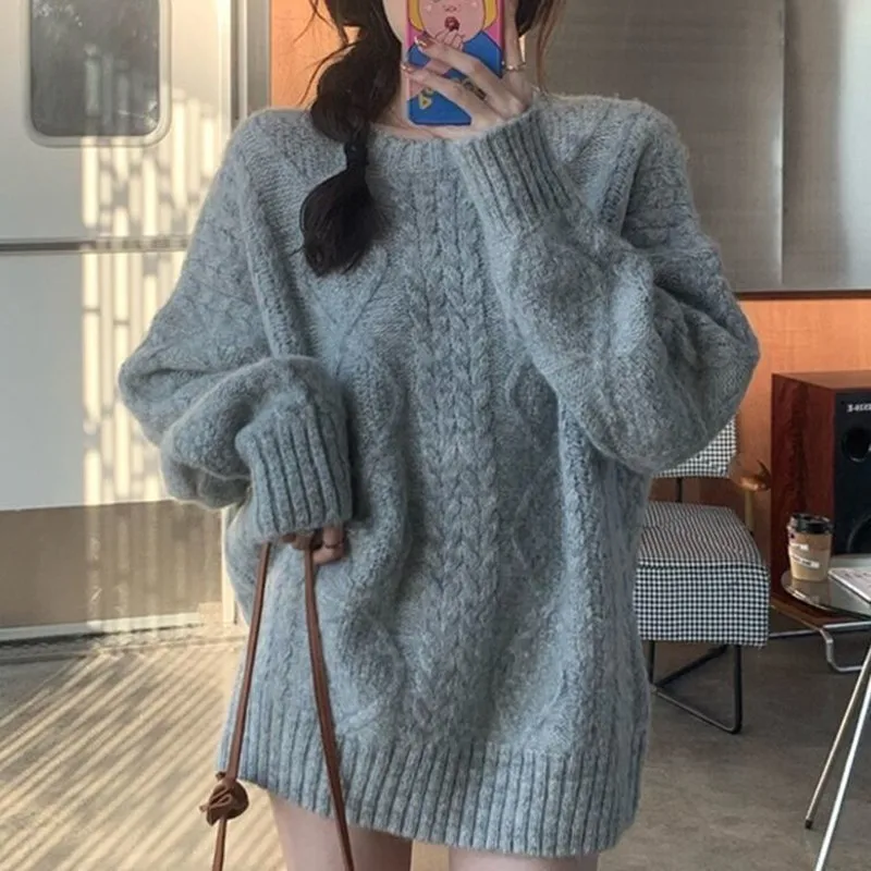 Женский трикотажный свитер INBOX повседневный теплый минималистичный пуловер с