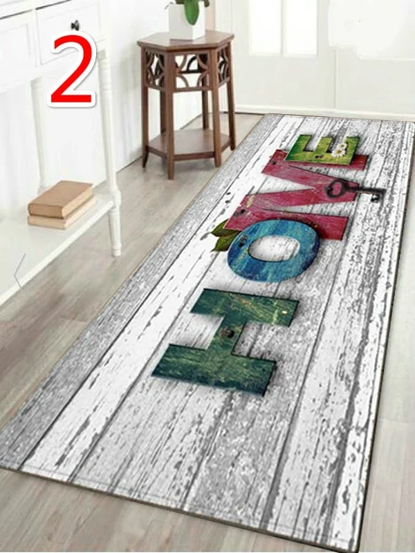 WUJIE 5 Styles 3D Printing Wood Heart Pattern Floor Rugs for Living Room Anti-Slip Kitchen Carpet Bathroom Mat Area Rug Home | Дом и сад