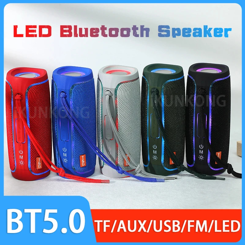 

Портативный динамик s Bluetooth Колонка беспроводной Bluetooth динамик высокой мощности BoomBox открытый бас TF FM радио Светодиодный светильник caixa de som