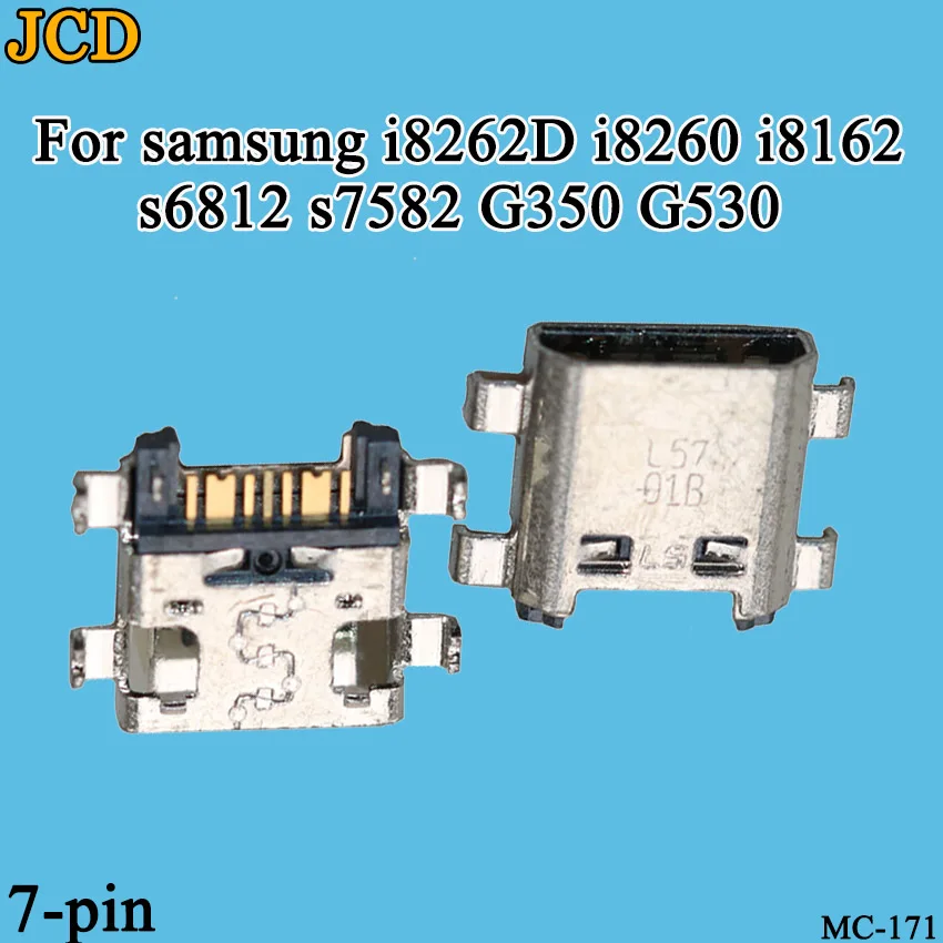 JCD Высокое качество зарядки Порты и разъёмы для samsung i8262D i8260 i8162 s6812 s7582 G350 G530 Micro 7pin