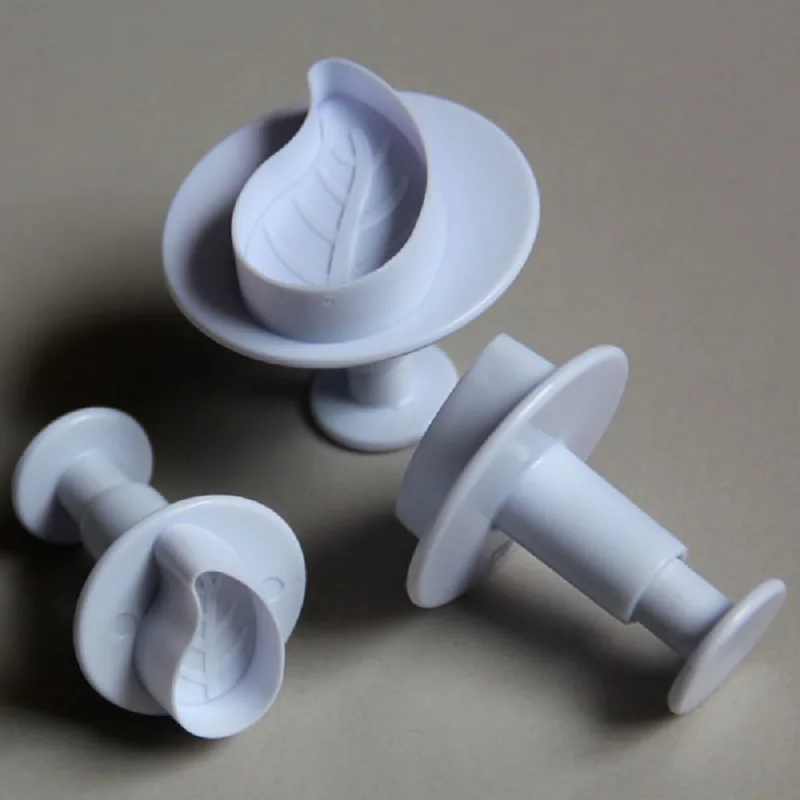 Бесплатная доставка Пластик 3 шт. листья мяты перечной торт вырубки DIY Fondant