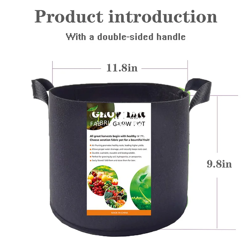 5 шт. установки галлонов уличные цветочные горшки для тяжелых условий