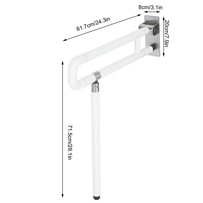 

Disabled Anti-slip Grab Bar Toilet Bathroom Safety Rails Foldable Skid Resistance Bars for Elderly Pregnant Women Kids