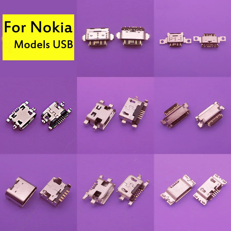 Для Nokia 3 5 6 7 Plus 8 1 X5 X6 X7 микро Usb коннектор для зарядного порта Jack запасные