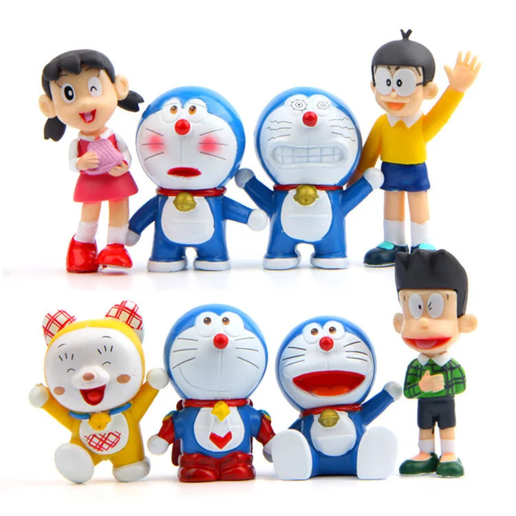 

8Pcs/Set Anime Doraemon PVC Doll Action Toy Figures