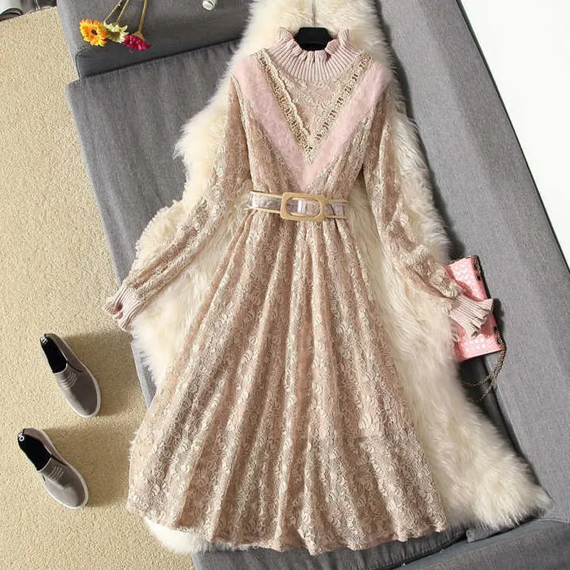 Женское Сетчатое кружевное платье сексуальное женское эстетическое Макси