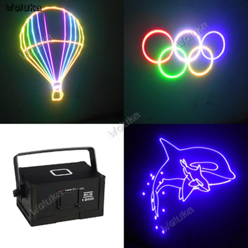 Анимационный лазерный светильник 1 Вт SD карта RGB Полноцветный перестраиваемый