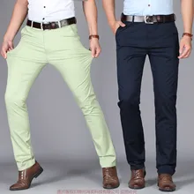 Pantalon de costume pour homme, tenue de bureau décontractée, en coton, de haute qualité, tenue de soirée, de mariage, de société  (2)