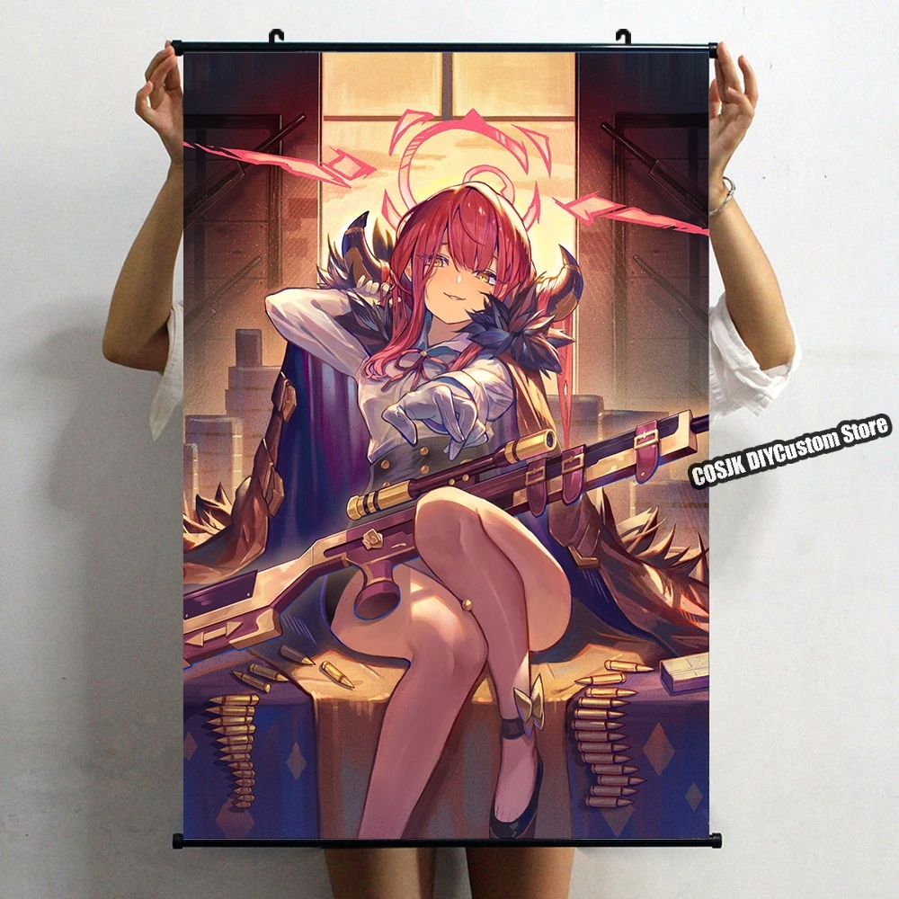 

Anime Game Blue Archive Rikuhatima Aru Poster Wall Scroll Home Decor HD Painting Wall Post Living Room Decoration Collection Art