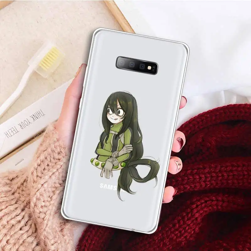 

Tsuyu Asui Boku no hero academia Phone Case Transparent for samsung A 21s 50 71 S 8 9 20 20fe note 10 20 ultra plus