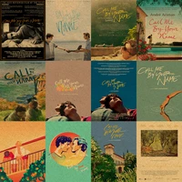call me by your name movie poster kraft paper print retro style home decor wall art painting wall sticker