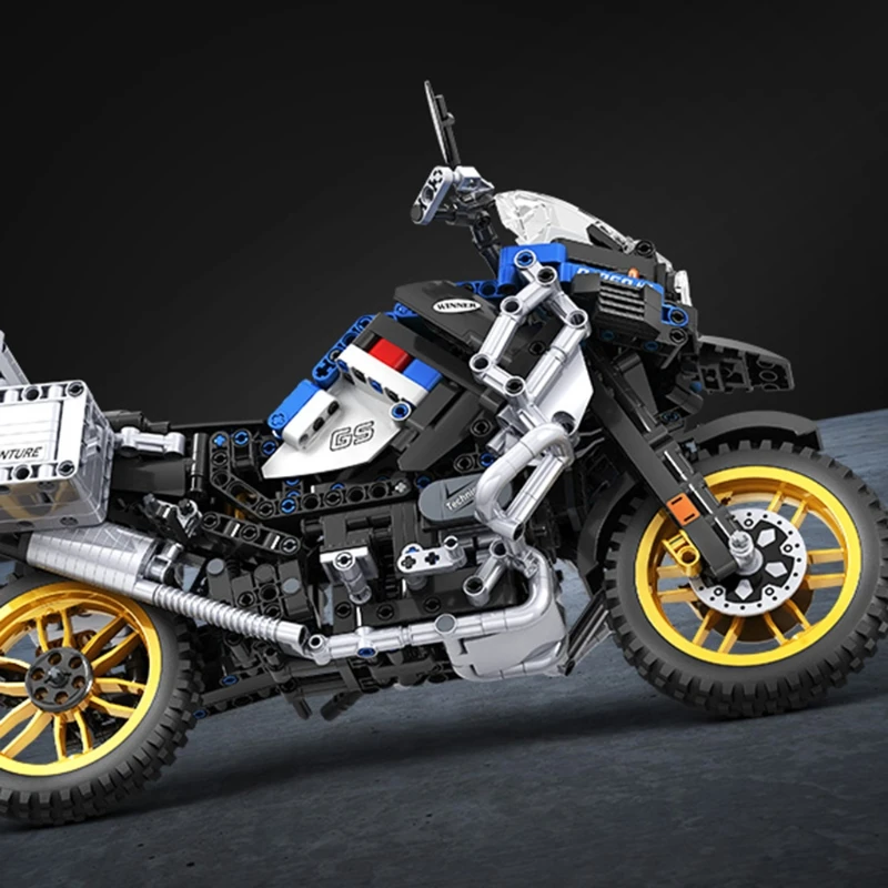 

57EE Adventure Motorcycle Assembly Parts Kit, Creative Building Motorbikes Particles for Kids and Autocycle Lovers