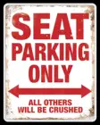 12X8 сидений, только для парковки, гаражная мастерская, металлическая табличка, настенный знак
