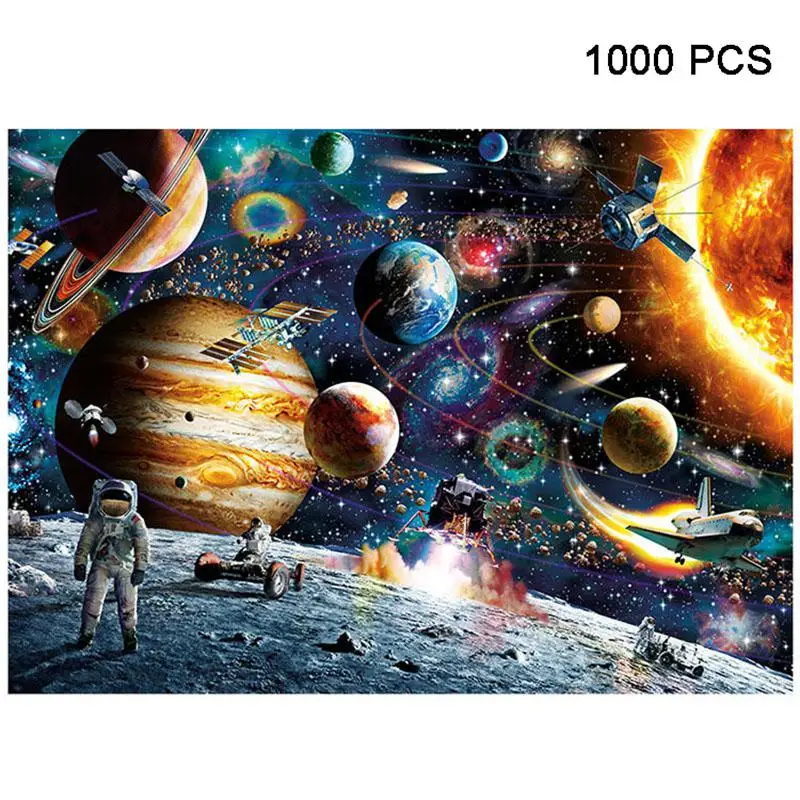 

70*50cm 1000 Pieces Jigsaw Puzzles Educational Toys Scenery Space Stars Educational Puzzle Toy for Kids/Adults Christmas Gift