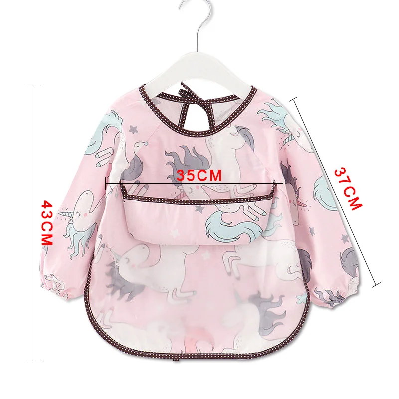 Детский нагрудник водонепроницаемая рубашка с длинным рукавом