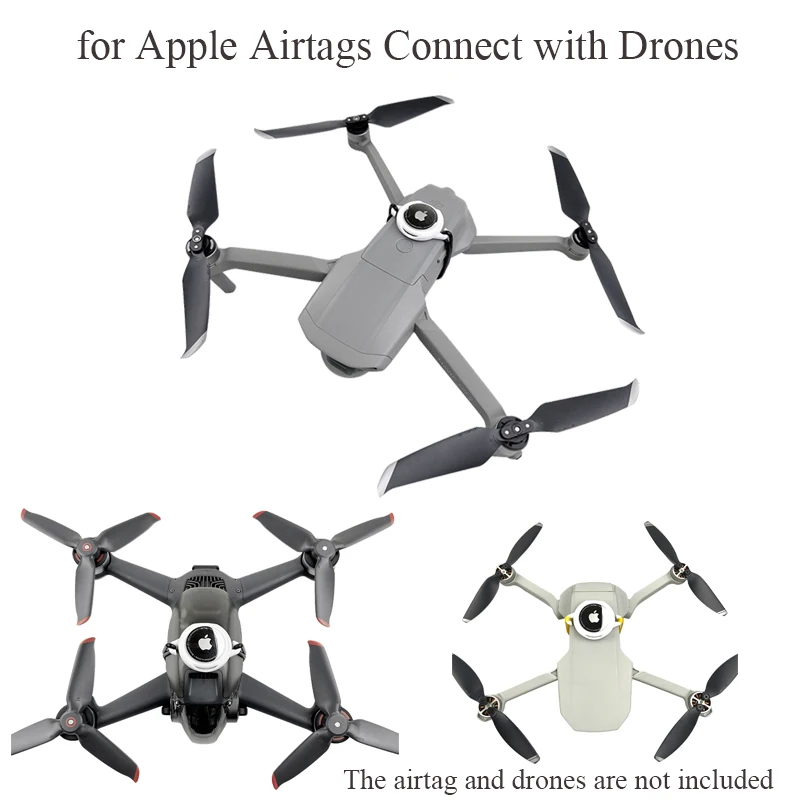 

For Apple Airtags Fix Bracket Base Connect with DJI FPV Mavic Air 2s Mini 2 Drones Anti Lose GPS Mount Protective Holder Bandage