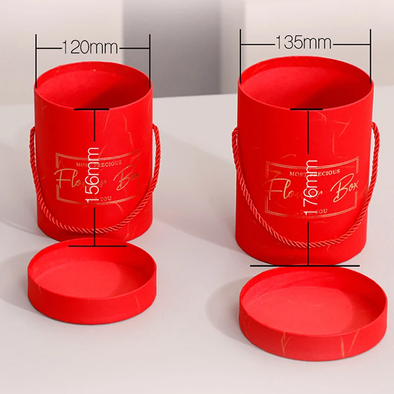 1 шт. портативная Круглая Подарочная бумажная коробка в виде конуса для цветов с