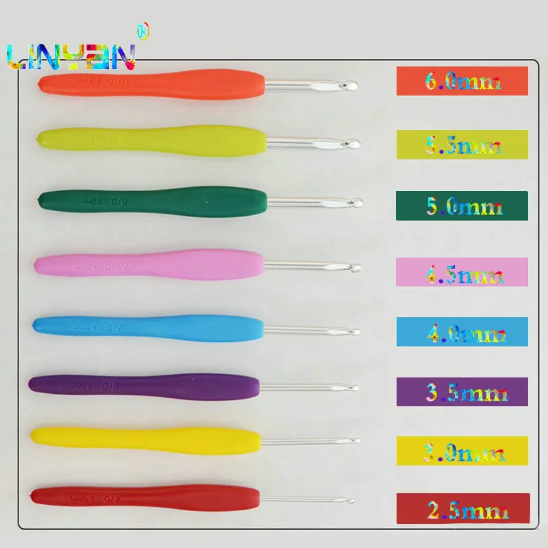 8 шт разноцветный Алюминий вязальный крючок Вязание иглы плетения изделий
