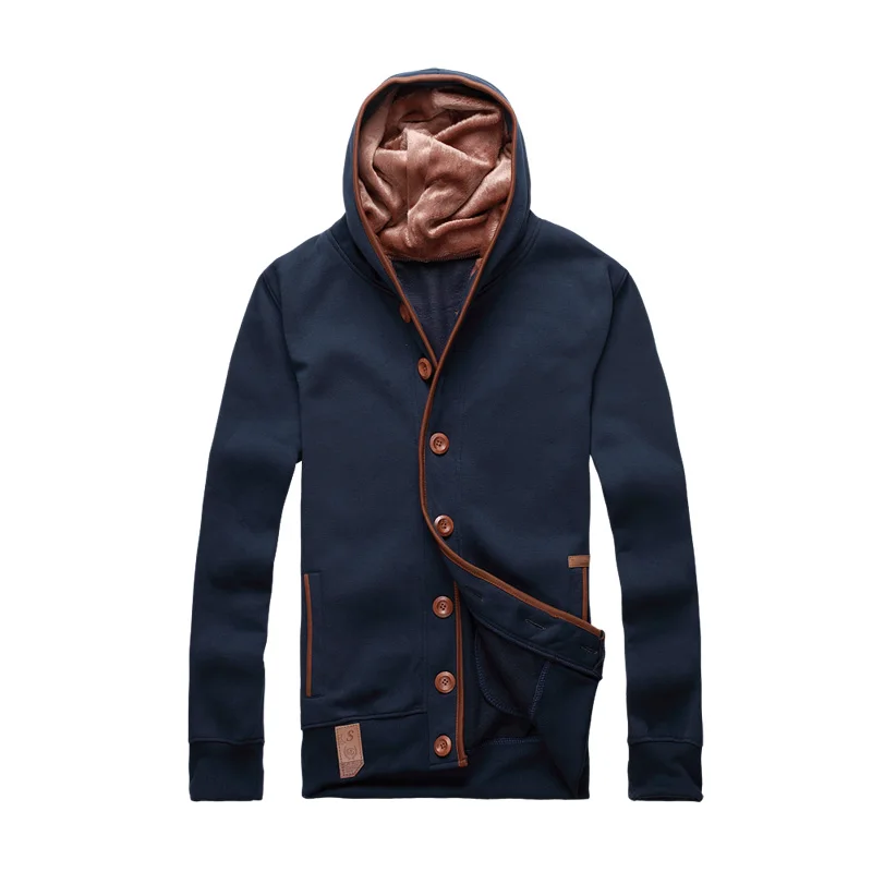 

2021 Years New Men's Hooded Casual Jacket Loose Elastic Autumn and Winter Male Coat
